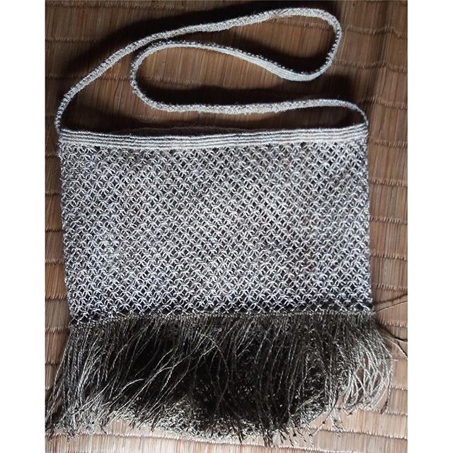 New jute macrame bag with fringes